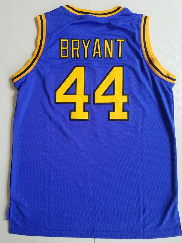 Bryant 44 Crenshaw High School Blue Basketball Jersey