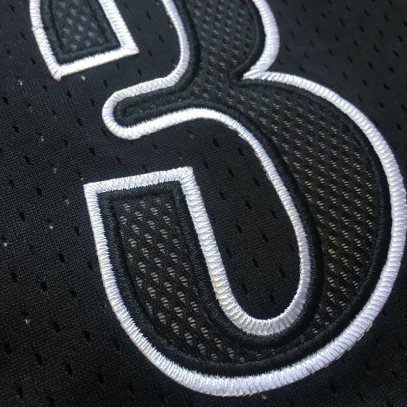 Men's Allen Iverson Black Retro Classic Team Short Sleeve Jersey