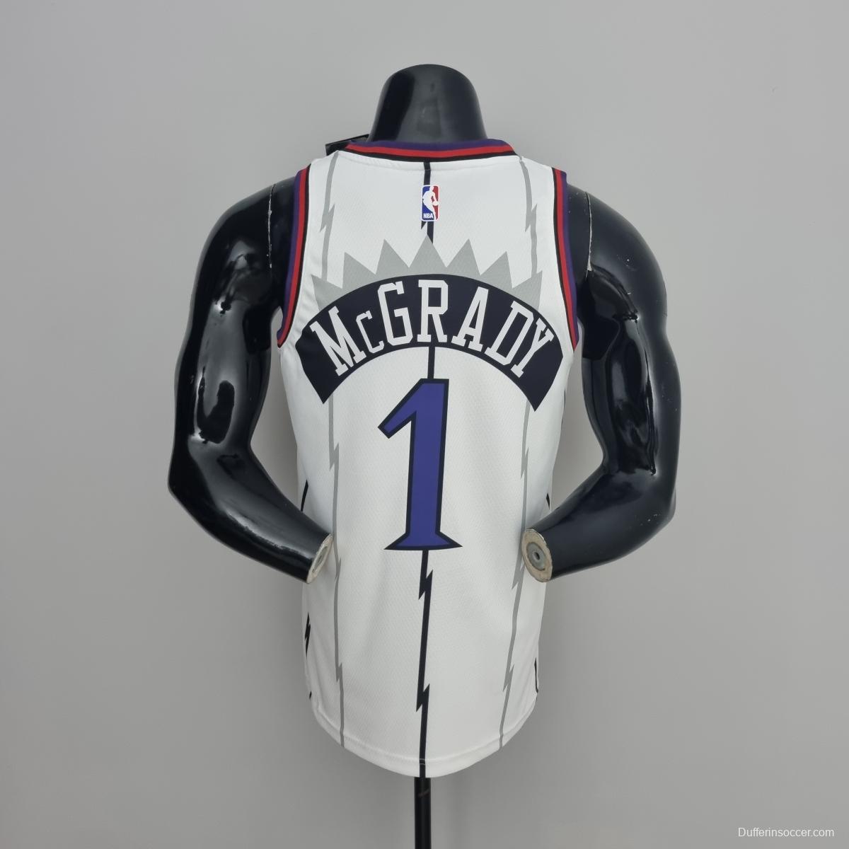Toronto Raptors McGRADY#1 White NBA Jersey