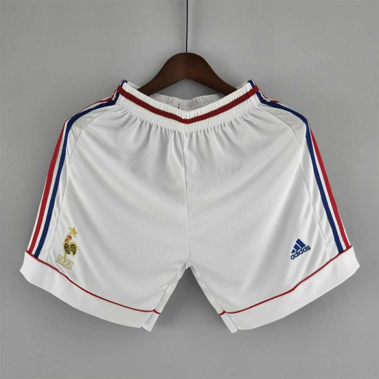 Retro 1998 France Home White Shorts