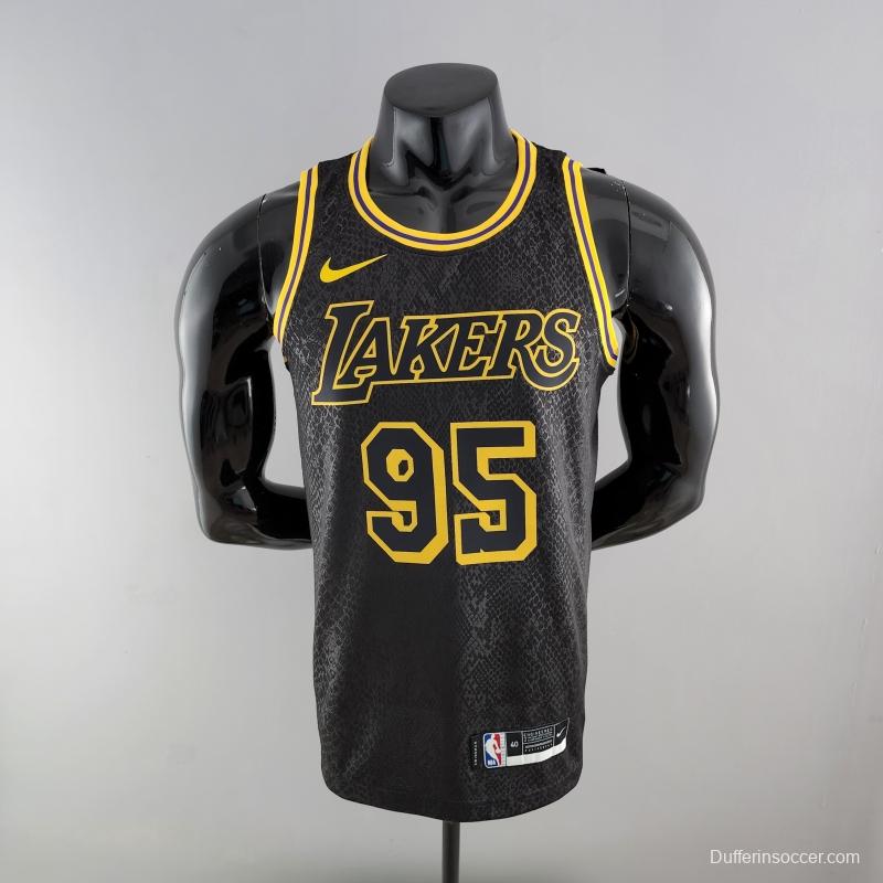 TOSCANO#95 Los Angeles Lakers Black NBA Jersey