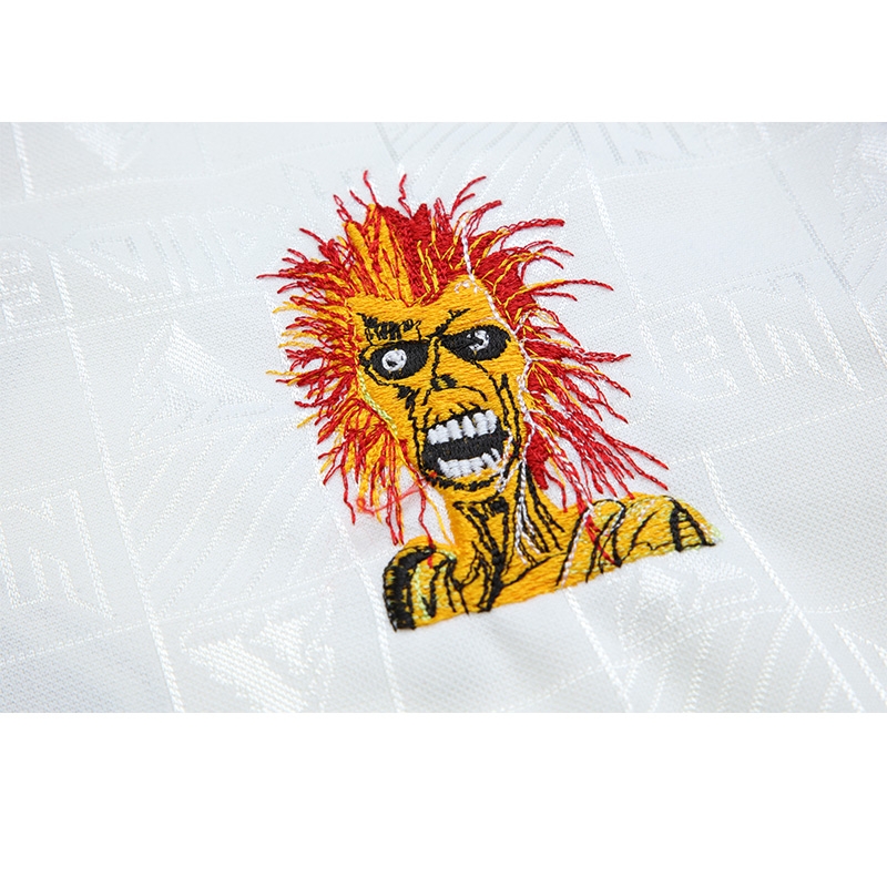 Retro 99/01 West Ham X Iron Maiden Away White Jersey With #7