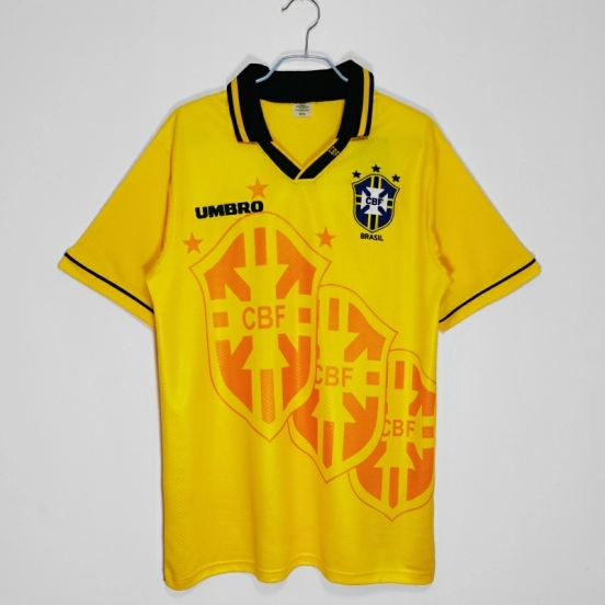 Retro 1993/94 Brazil Home Soccer Jersey