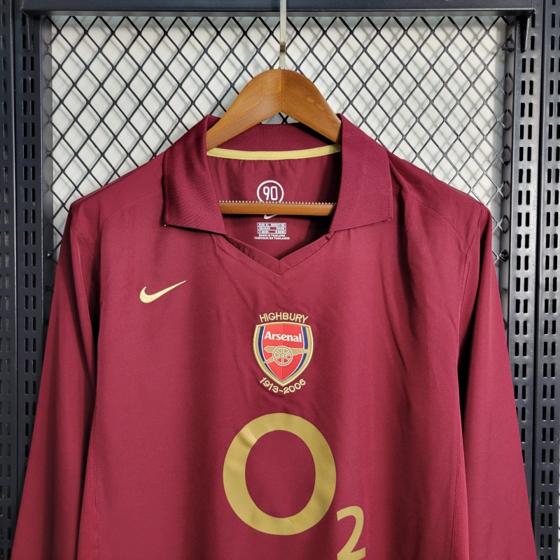 Retro 05-06 Arsenal Home Long Sleeve Jersey