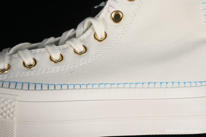 Converse All Star Lift Stitch Daisy Vulcanized Canvas Sneakers - A08731C