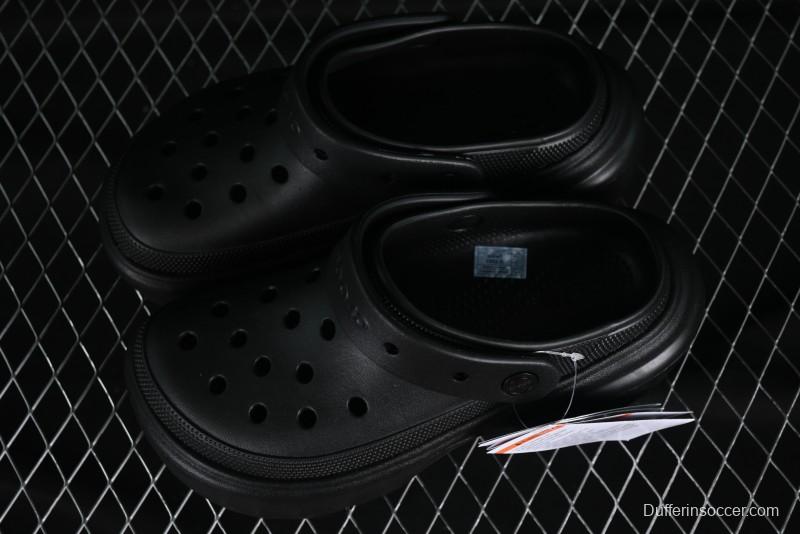 Crocs Classic Clog Retro Beach Sandals with Adjustable Heel Strap and Thick Sole - B.D4