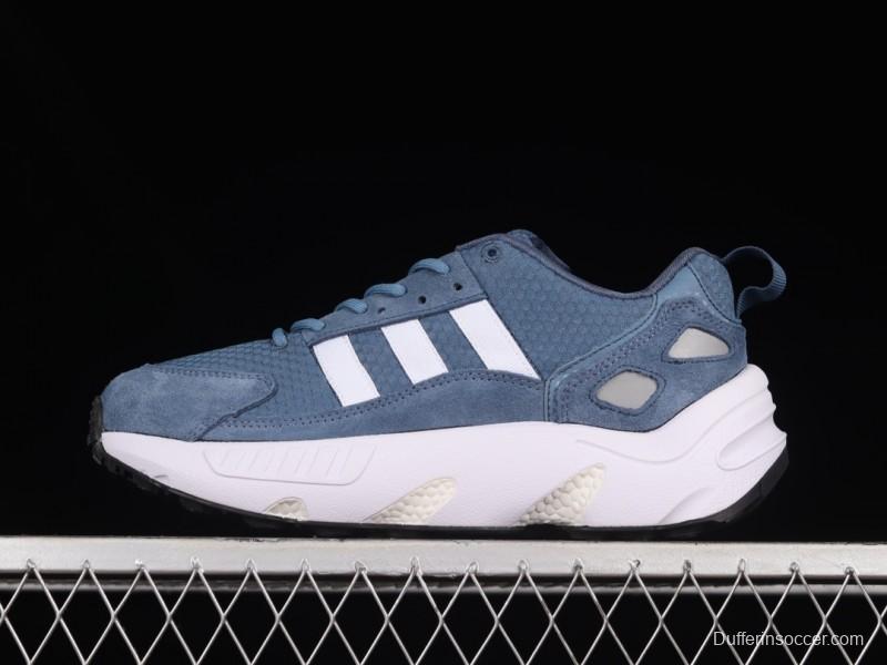 Adidas Originals ZX 22 Boost Retro Running Shoes with Popcorn Sole - GY1623