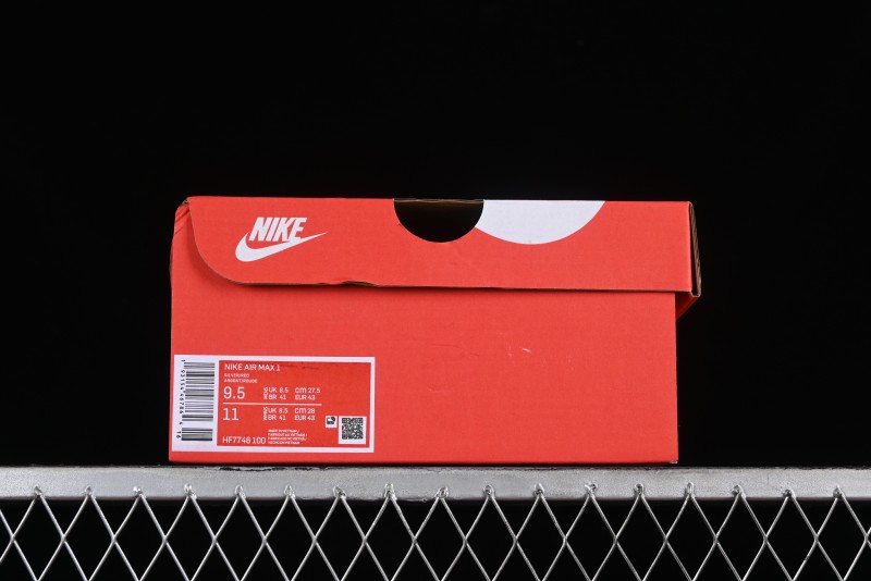 Nike Air Max 1 Retro Running Shoes with Half-Sole Air Cushion - HF7746-100