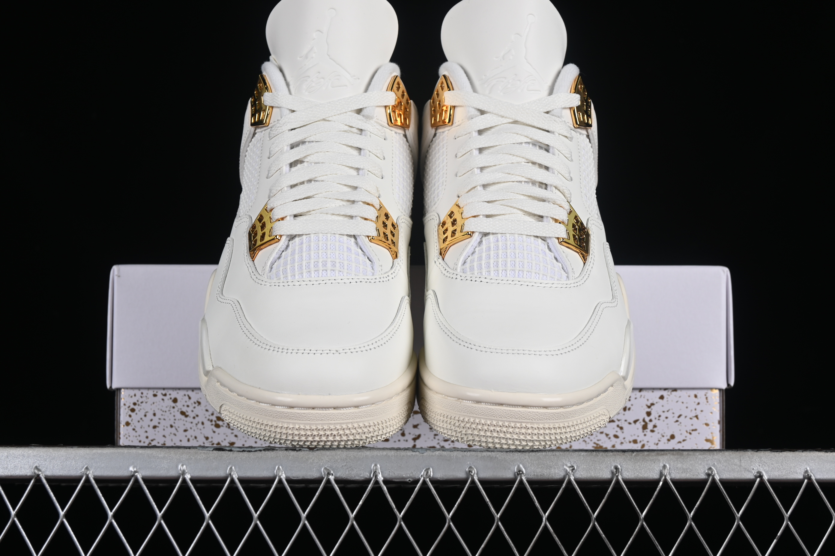 Nike Air Jordan 4 Retro Metallic Gold Basketball Shoes - AQ9129-170