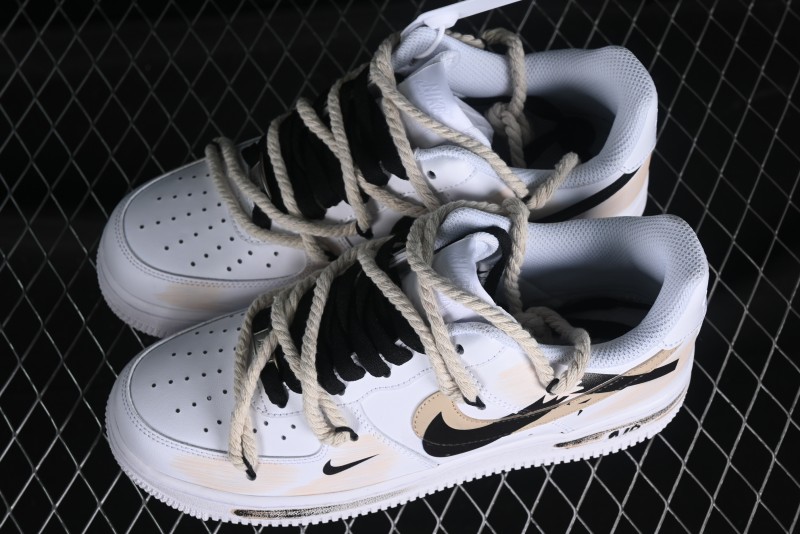 Nike Air Force 1 '07 Low Custom Anime Themed Hand-Painted Swoosh Strap Low-Top Casual Sneakers - ZH0316-013