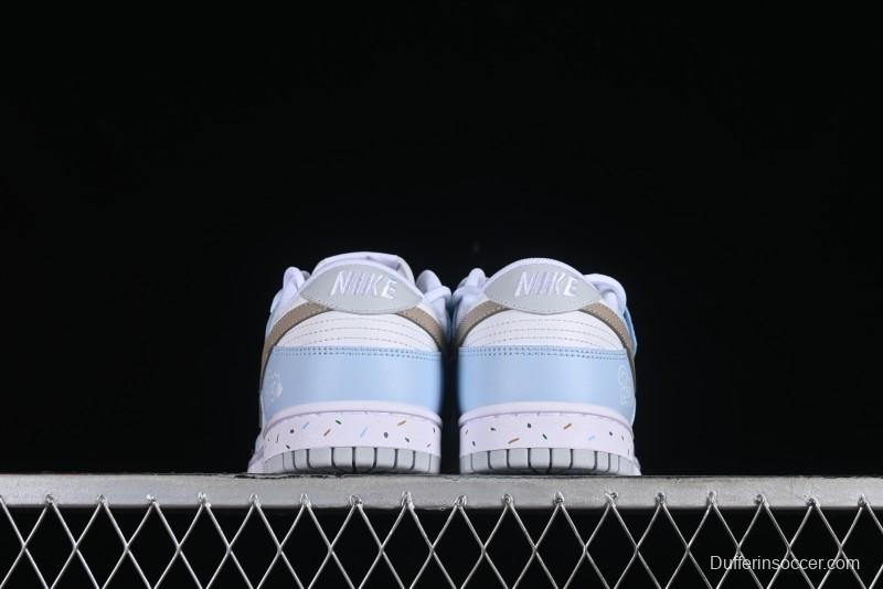 Nike Dunk Pure "Platinum" SB Low-Top Casual Sneakers with Dual Laces and Bear-Inspired Design - DV0831-101
