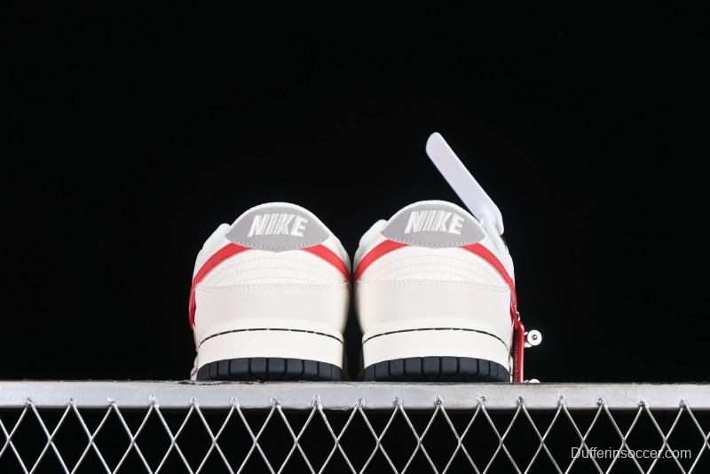 Supreme x Nike SB Dunk Low Casual Skate Shoes with Zoom Air Cushion - DQ1098-333