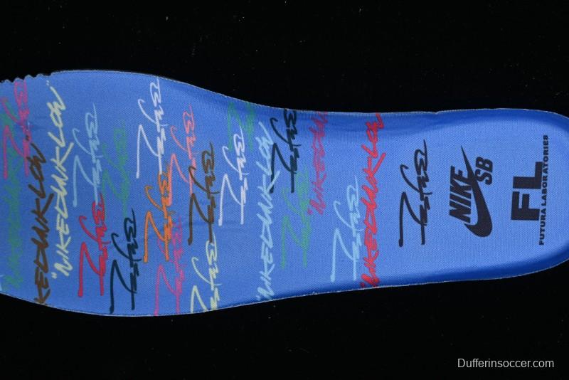 Nike Futura x Dunk Low Pro SB Casual Skate Shoes with Tie-Dye Pattern - HF6061-400