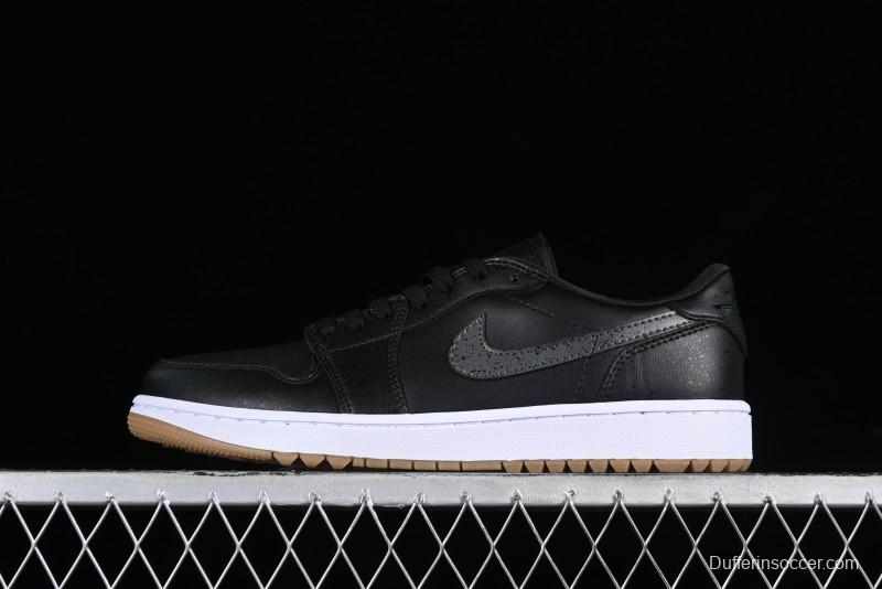 Nike Air Jordan 1 Low Golf Shoes Black Snake Pattern - DD9315-005