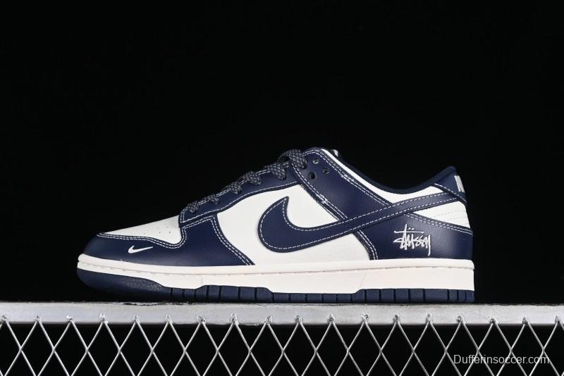 Nike SB Dunk Low Stussy Collaboration - Mark Line Starry Sky Anniversary High-End Custom Low-Top Casual Skate Shoes - BB9898-002