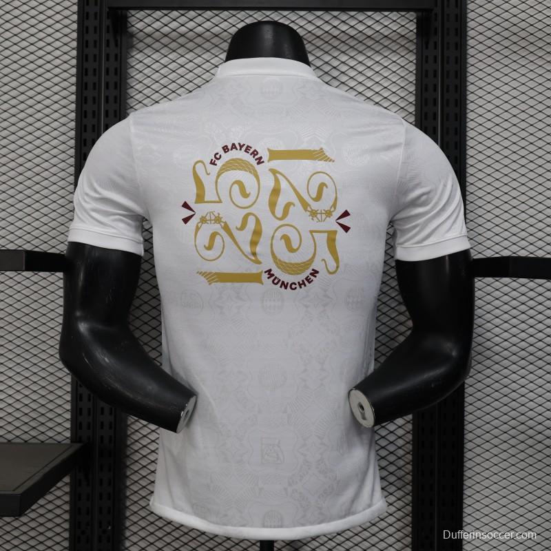 Player Version 25/26 Bayern Munich White with 125th Anniversary Emblem Jersey