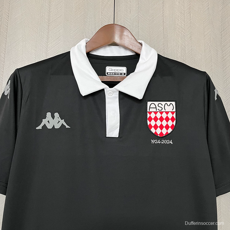 25/26 AS Monaco 100th Anniversary Black Jersey