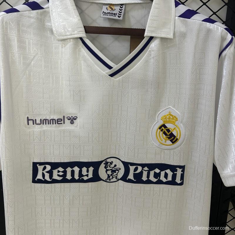 89/90 Retro Real Madrid Home Jersey