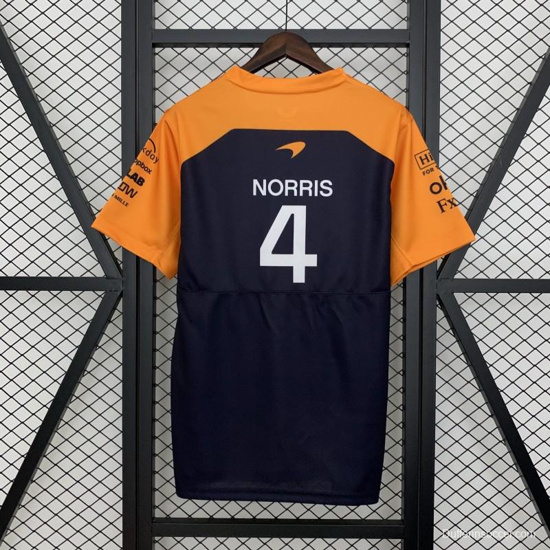 2025 F1 Formula Orange/Navy Mclaren Norris Jersey