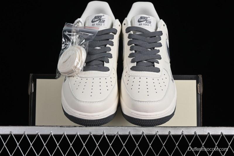 Nike Air Force 1'07 Low "Keep Fresh" Casual Sneakers in Dark Gray with Small Swoosh - BM2023-105