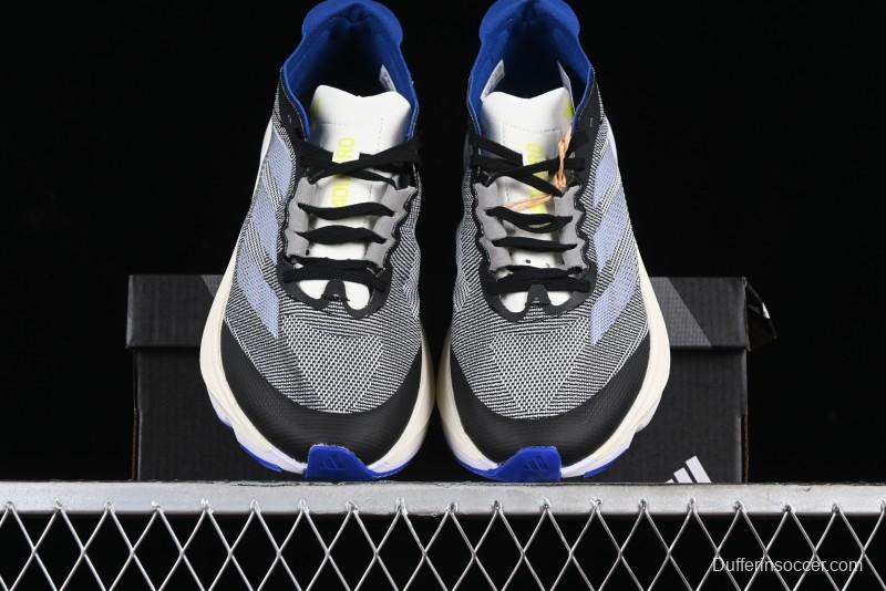 Adidas Adizero Boston 12 M Running Shoes Lightweight Breathable Low-Top with ENERGYROD Carbon Plate - IE8494