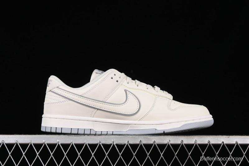 Nike SB Dunk Low Supreme Collaboration - Light Grey Anniversary Customized Low-Top Casual Skate Shoes - DJ2024-005
