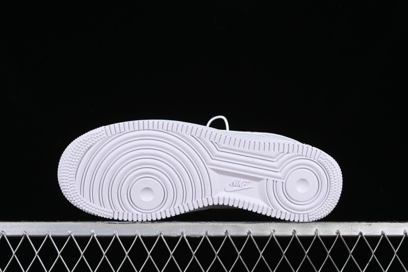 Nike Air Force 1 '07 Low Casual Sneakers with Full-Length Air Cushion - AO1635-100