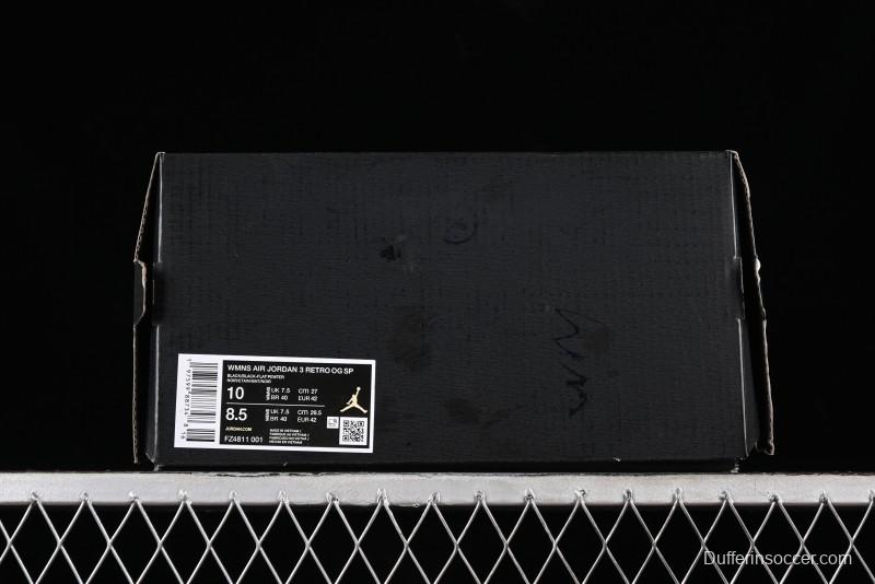 Nike A Ma Maniere x Air Jordan 3 Retro Black Sneakers - FZ4811-001