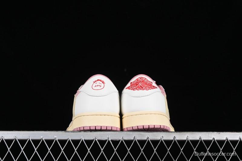 Nike Travis Scott x Air Jordan 1 Low OG AJ1 Reverse Swoosh Sneakers - DM7866-600