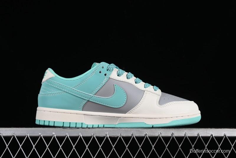 Nike SB Dunk Low BAPE Collaboration - Beige Grey Indigo Anniversary Custom Low-Top Casual Skate Shoes - BB8969-003