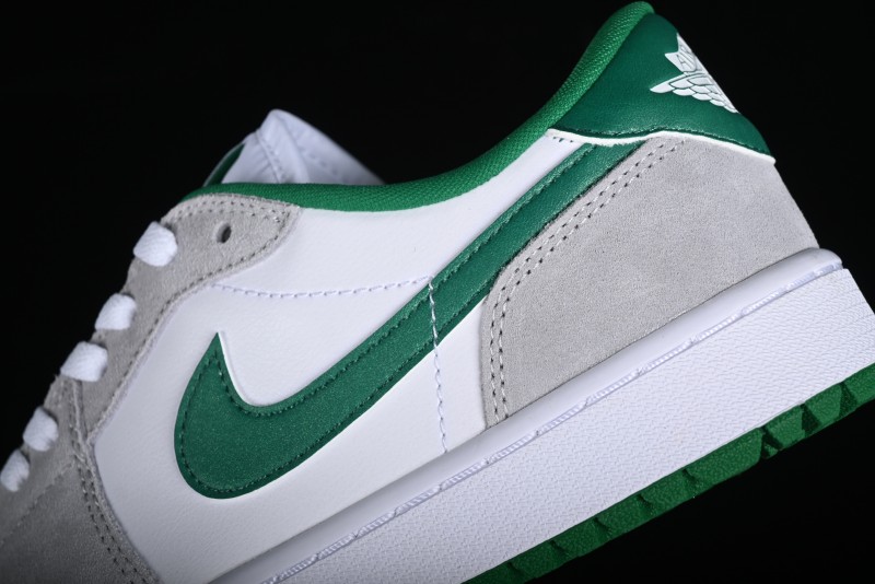 Nike Air Jordan 1 Low Golf Shoes Retro Grey White Green - DD9315-112