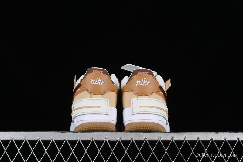 Nike Air Force 1 Shadow Low-Top Sneakers with Lightweight EVA Midsole and Anti-Slip RB Rubber Outsole - DZ1847-106