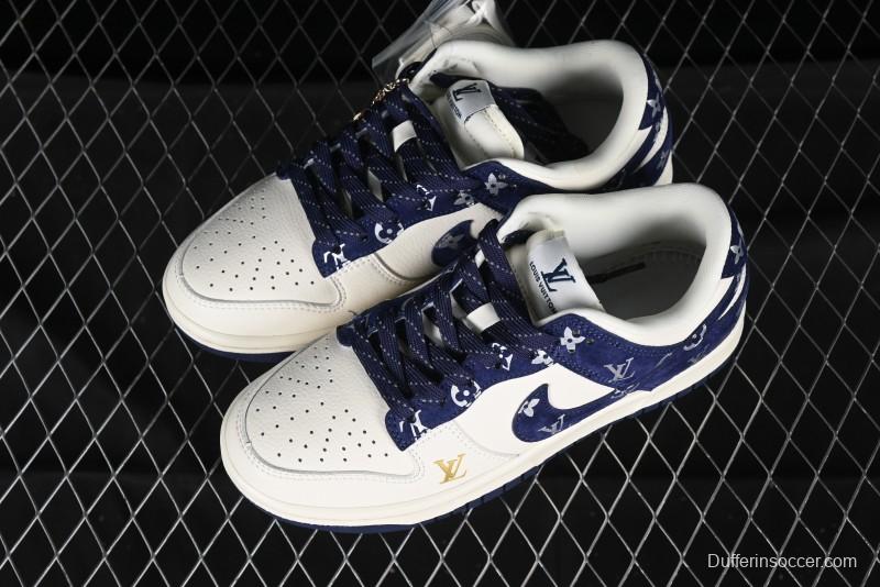 Nike SB Dunk Low LV Collaboration Anniversary Customized Low-Top Casual Sneakers - XD6188-029