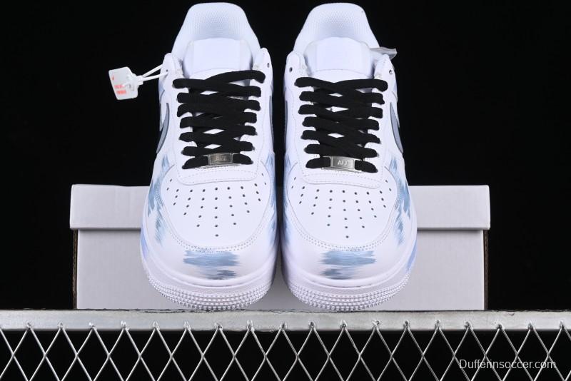 Nike Air Force 1 '07 Low Casual Sneakers with Two-Tone Shadow Swoosh and Custom Anime Art - CW2288-111