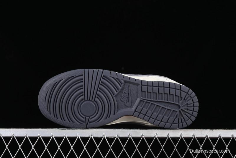 Nike SB Dunk Low Lightning Collaboration - Off White Navy Blue Small Blue Swoosh Anniversary High-End Custom Low-Top Casual Sneakers - XD1688-032