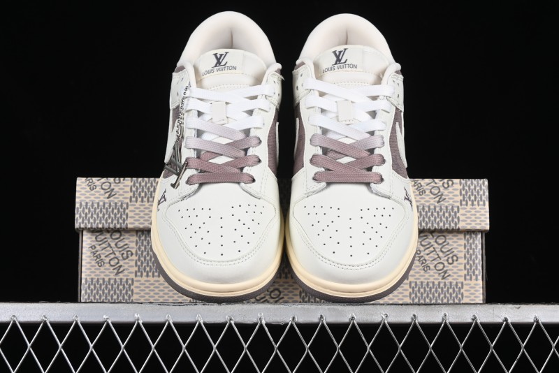 Nike SB Dunk Low LV Collaboration - Denim Patchwork Anniversary High-End Custom Low-Top Casual Sneakers - JH8310-956