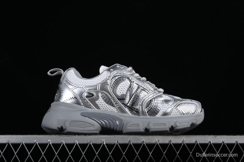 Dior Chrono Round Toe Lace-Up Lifestyle Casual Running Sneakers - 59K GREY