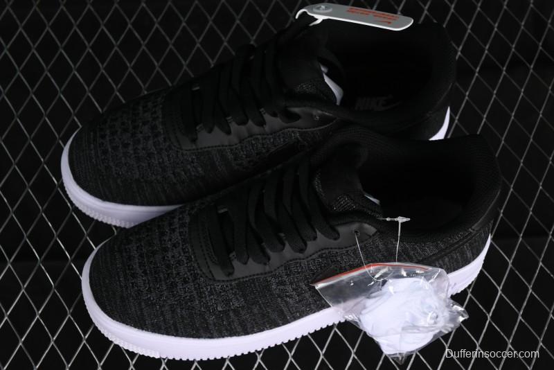 Nike Air Force 1 '07 Low 2.0 Black Flyknit Casual Sneakers - CI0051-300