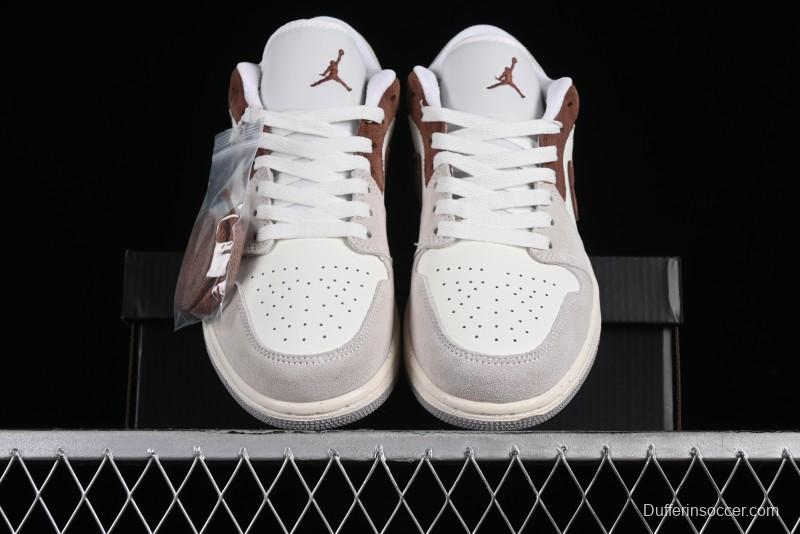 Nike Air Jordan 1 Low Retro Casual Sneakers in Grey Tan - HF1567-200