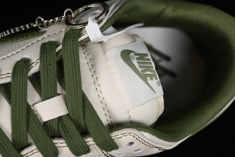 Nike SB Dunk Low Supreme Collaboration - Military Green Double Swoosh Anniversary Custom Low-Top Casual Sneakers - XX2025-319