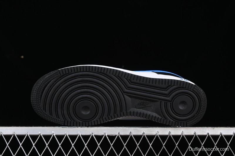Nike Air Force 1 '07 Low White Black Blue Color Block Casual Sneakers - FN8008-001