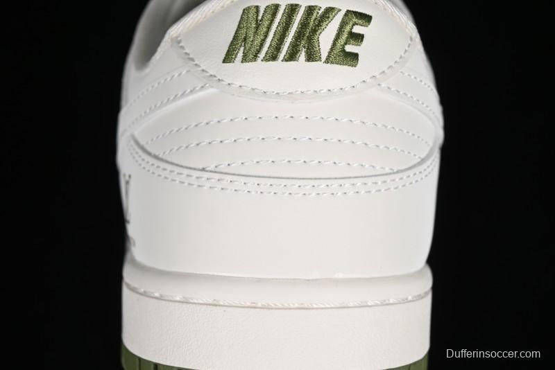 Nike SB Dunk Low LV Collaboration - Beige Green Luxury Custom Low-Top Casual Sneakers - XX2025-318