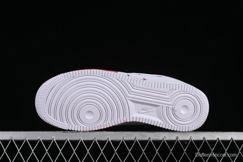 Nike Air Force 1 '07 Low Casual Sneakers with Anime Graffiti Style Crime Scene Design - 315122-211