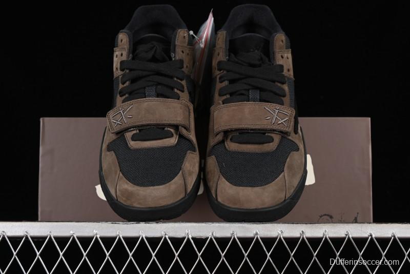Nike Travis Scott x Jordan Cut The Check AJ1 Basketball Shoes with Velcro Design - FZ8117-204