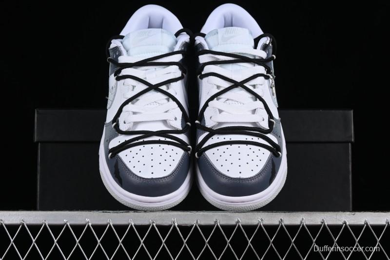 Nike Dunk Low SB Graffiti Halloween Cross Distressed Gradient Lace-Up Casual Skate Shoes - DV0831-101