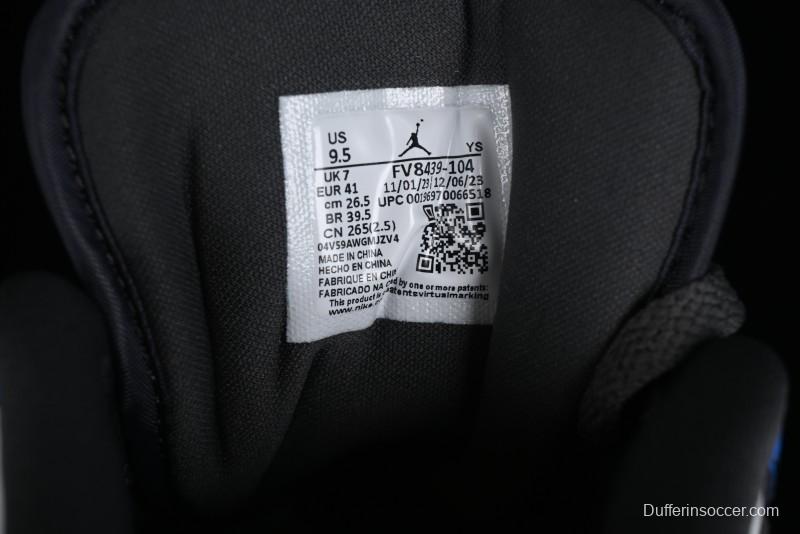 Nike Air Jordan 1 Low Flight Vintage Casual Sneakers with Distressed White-Blue Design - FV8439-104