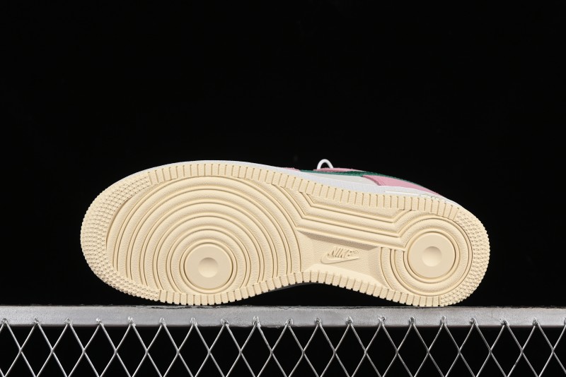 Nike Air Force 1 '07 Low Casual Sneakers in White Pink Green - FV9346-100