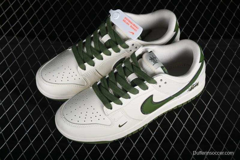 Stussy x Nike SB Dunk Low Anniversary Premium Customized Sneakers - DQ1098-381