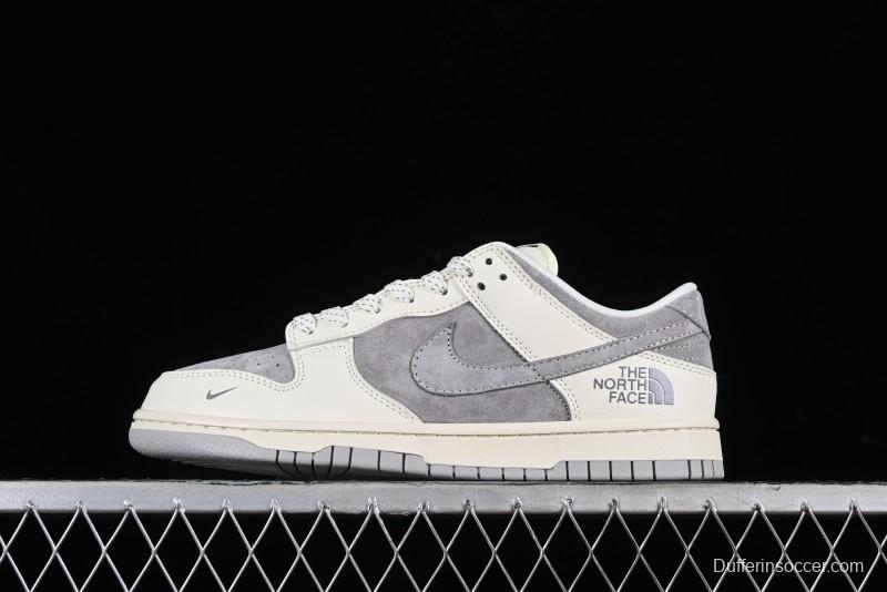 Nike SB Dunk Low The North Face Collaboration - Beige Suede Anniversary High-End Custom Low-Top Casual Skate Shoes - XD6188-020