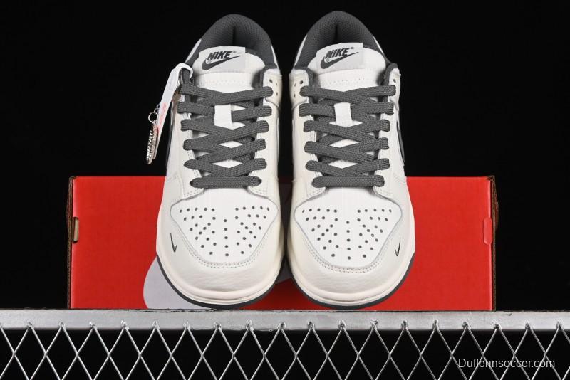 Nike SB Dunk Low Violent Bear Collaboration - Woven Grey Check Anniversary Custom Low-Top Casual Sneakers - KK1888-004